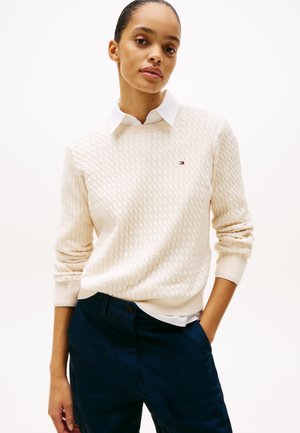 CO CABLE FINE GG C-NK - Jumper - heather ivory petal