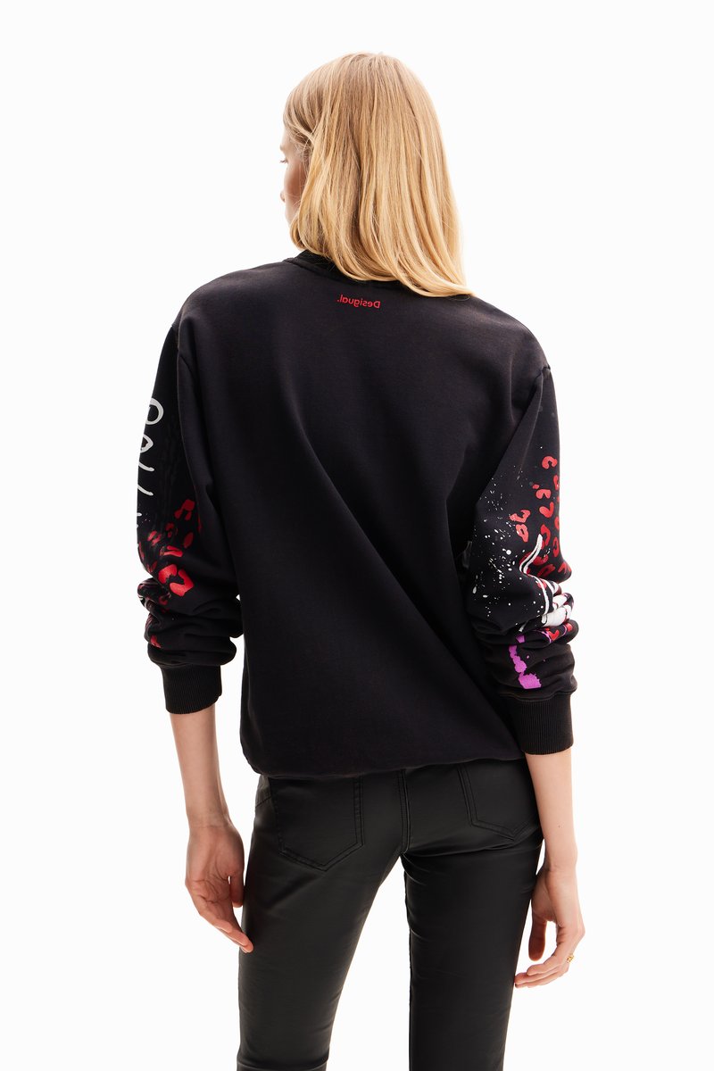 Sudadera Corta Desigual Para Mujer - Estampado 'Life Is Awesome' En Tejido Sostenible