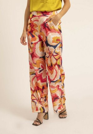 FLUIDE MOTIFS ECRINE - Pantalon classique - rose