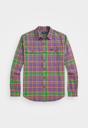 Polo Ralph Lauren CUSTOM FIT PLAID OXFORD SHIRT - Shirt - purple green multi