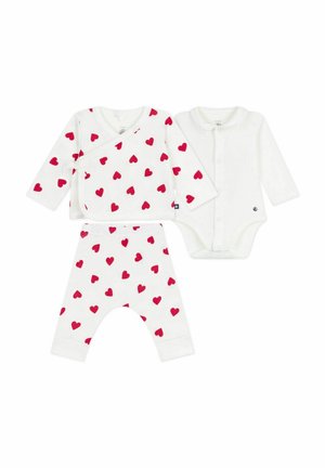 SET AUS MIT HERZMOTIV - Pyjamas - marshmallow terkuit