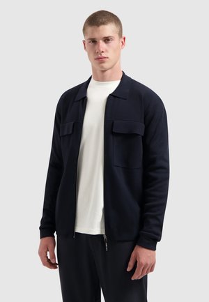 REGULAR FIT ZIP-UP LS - Vest - dark navy