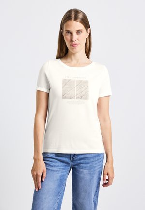 ARTWORK MIT TURN-UP - Print T-shirt - weiß