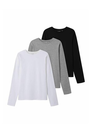 3ER-PACK LANGARM - T-shirt à manches longues - grey melange