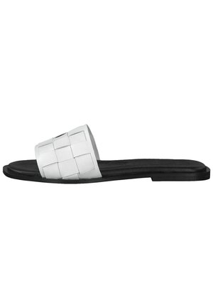 Pantolette flach - white leather