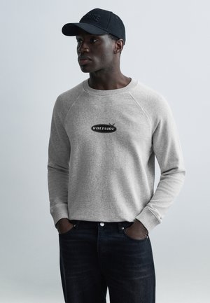 UPPY SLUB MOTO - Sweatshirt - gris chine clai