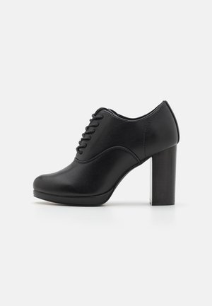 Ankelboots med høye hæler - black