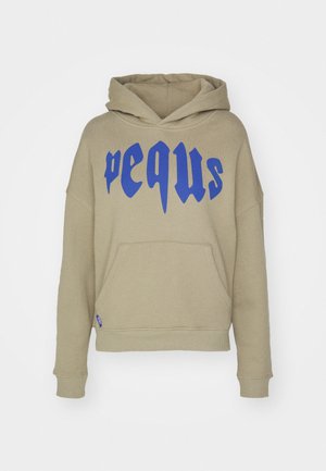 PEQUS, CROPPED MYTHIC LOGO HOODIE - Sweater - dust grey