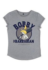 Henry Tiger DUNGEONS & DRAGONS BOBBY BARBARIAN - Triko s potiskem - melange grey