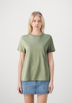 Selected Femme SLFMYESSENTIAL O-NECK - Basic T-shirt - olivine