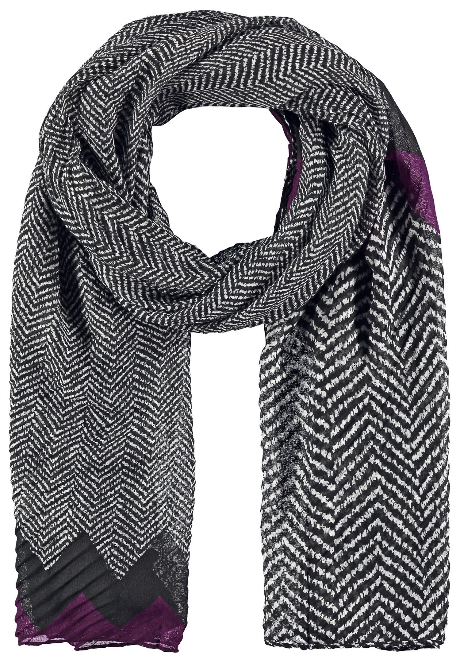 Gerry Weber Scarf schwarz beere druck/multi-coloured Zalando
