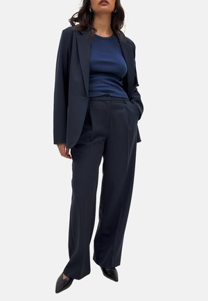 NA-KD HEAVY HIGH WAIST  - Stoffhose - navy