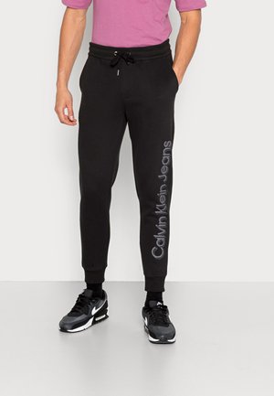 VERTICAL BOLD INSTIT PANT - Tracksuit bottoms - black
