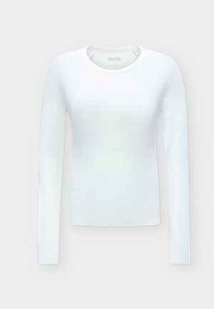 Hollister Co., CREW RAGLAN - Блуза с дълги ръкави - white