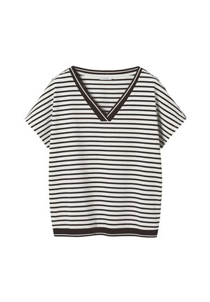 TATUUM, ARTICLE TAG:  - ARTICLE NAME: AJSALA - Μπλουζάκι με στάμπα - dark brown
