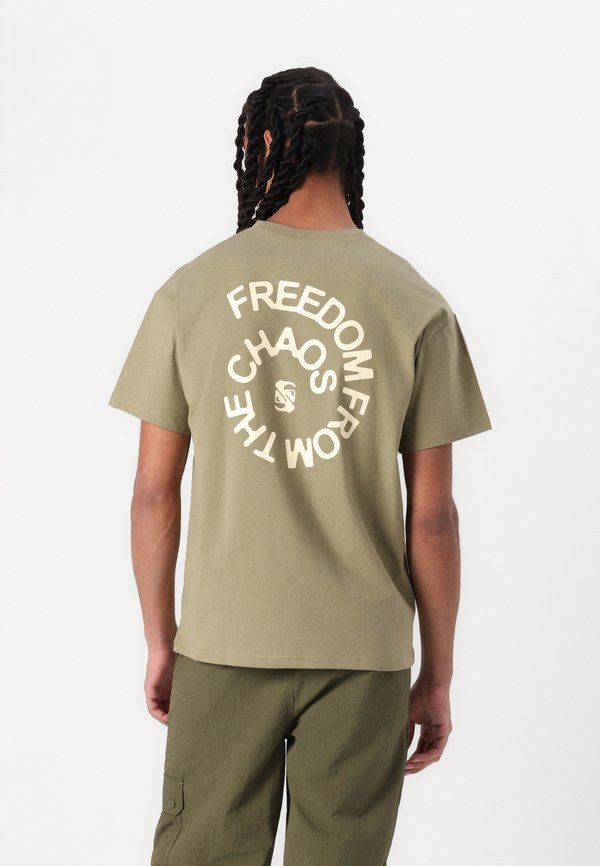 FREEDOM FROM THE CHAOS TEE UNISEX - Print T-shirt - aloe