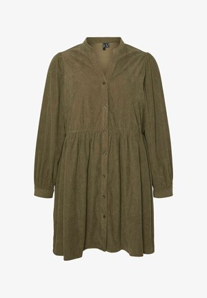 Vero Moda Curve, SHIRT DRESS VMCAIYA TROUSERS - Robe chemise - khaki