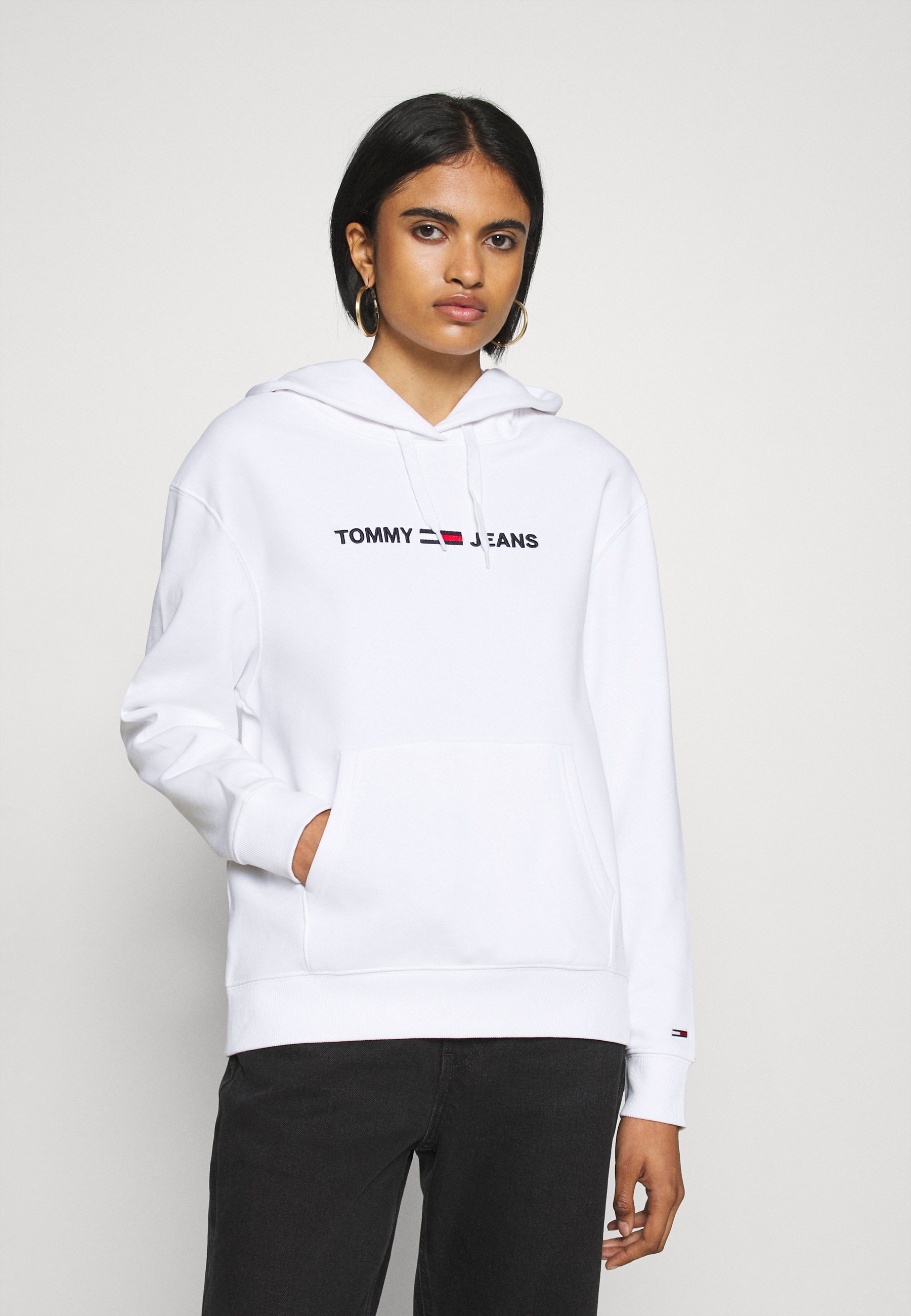 Tommy Jeans LINEAR LOGO - Hoodie - white - Zalando.de