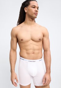 Calvin Klein Underwear BRIEF ICON COTTON STRETCH 3 PACK - Μποξεράκια σε στενή γραμμή - white/blue tulip/turbulence
