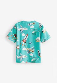 Next ALL OVER SHORT SLEEVE - REGULAR FIT - Triko s potiskem - blue