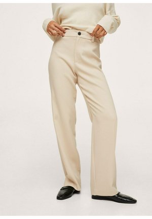 HIGH-WAIST STRAIGHT - Broek - écru