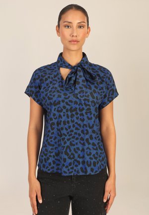 Apart Bluse - mittelblau-multicolor