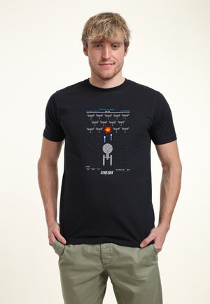 STAR TREK PIXEL FIGHTER - Print T-shirt - navy blue