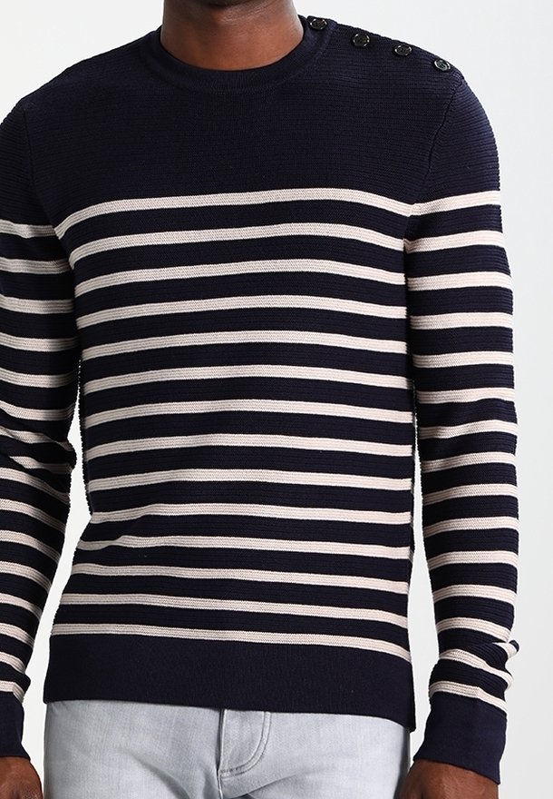 Pier One Stickad tröja - dark blue