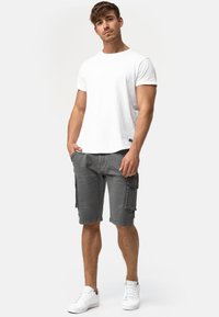 INDICODE JEANS CARGO COEUR - Short - pewter