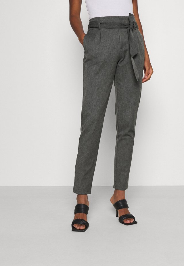 VMMIYA LOOSE TIE PANT - Stoffhose - medium grey melange