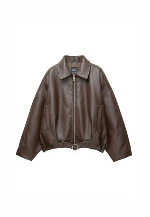 Veste en similicuir - dark brown