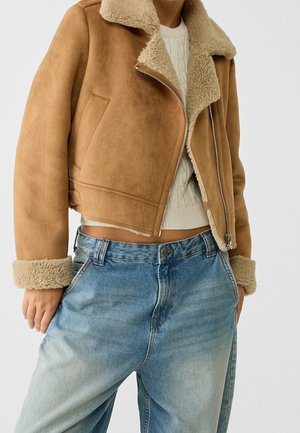 Imitatieleren jas - camel