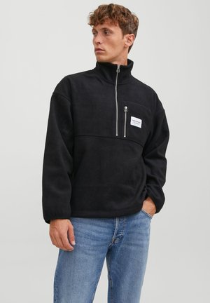 Jack & Jones JORVESTERBRO QUARTER ZIP H N - Sportinis megztinis - black
