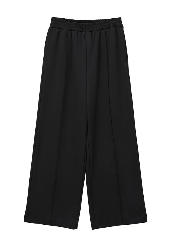 LOOSE MIT BIESENFALTEN - Stoffhose - schwarz