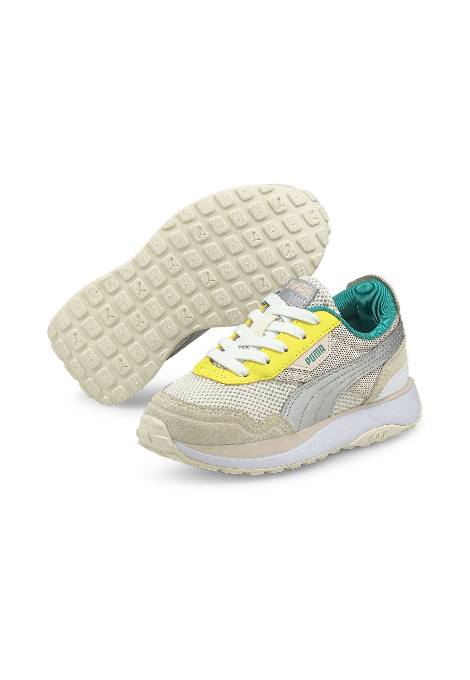 Puma CRUISE RIDER OCEAN QUEEN PRE-SCHOOL - Baskets basses -  eggnog/silver/cloud pink/beige - ZALANDO.FR