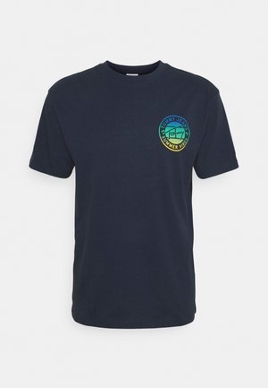 CIRCULAR GRAPHIC TEE - Print T-shirt - twilight navy