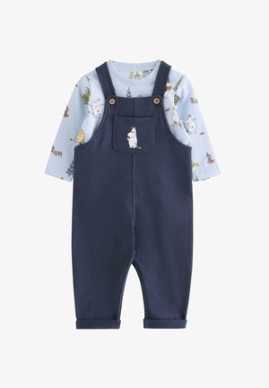 Lindex, LINDEX MOOMIN SET BIB TROUSERS AND TOP LINDEX UNISEX - Overall /Buksedragter - light blue