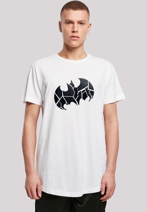 LONG CUT  DC COMICS BATMAN LOGO SHATTERED - Print T-shirt - white