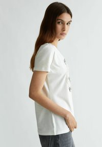 LIU JO WITH RHINESTONES - Marškinėliai su spaudiniu - white