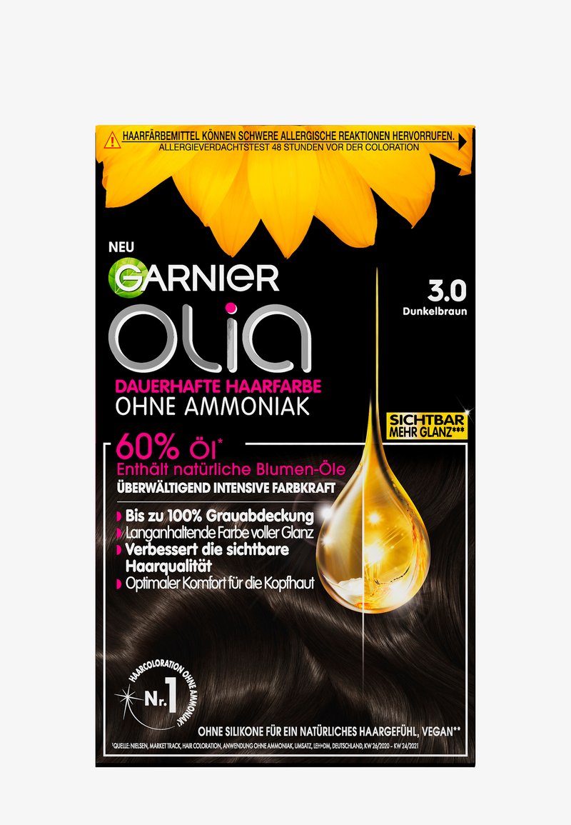 Garnier - OLIA PERMANENT HAIR COLOR - Hårfärg - dark brown, Förstora