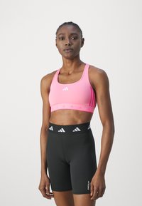 adidas Performance POWERREACT HYPERGLAM COLOR POP - Sports-BH-er med medium støtte - bliss pink/lucid pink