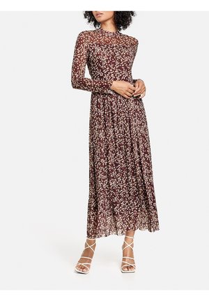 Maxi dress - taupe gemustert