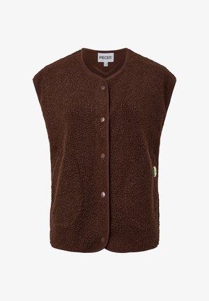 Pieces, PCKATTY TEDDY VEST NOOS BC - Vest - chicory coffee