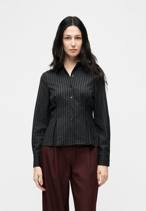 Blúzka so zapínaním na gombíky - white/black