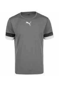 Puma - TEAMRISE - Sports T-shirt - grauschwarzweiss Thumbnail Image 1