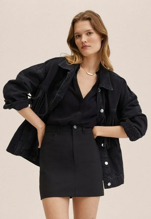FLECOS - Denim jacket - black denim