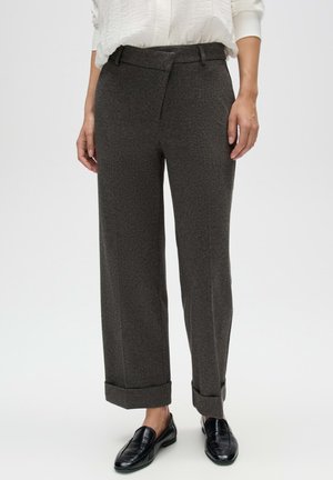 OPUS, RELAXED MID RISE STRAIGHT - Trousers - anthracite