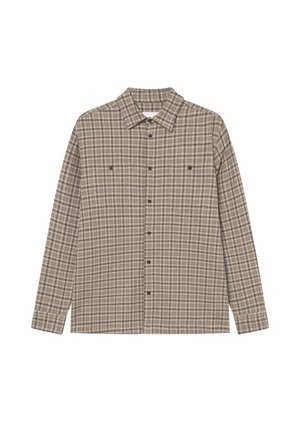 JOHN CHECK SHIRT - Pluus - dark sand