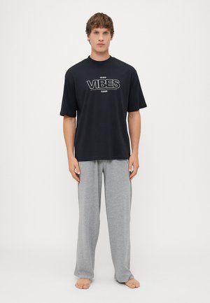 UNISEX - Pyžamo - black/grey melange