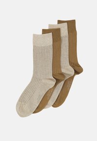 camano - ONLINE MEN SHADOW STRIPES SOCKS 4 PACK - Sukat - petrified oak Pienoiskuva 1